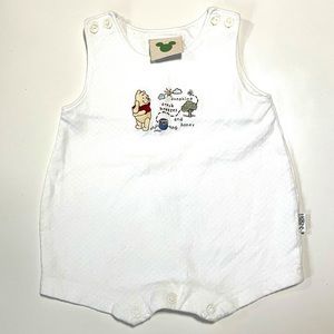 DISNEY NEWBORN Soft White  Romper 0-3 Months